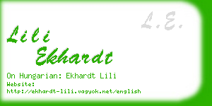 lili ekhardt business card